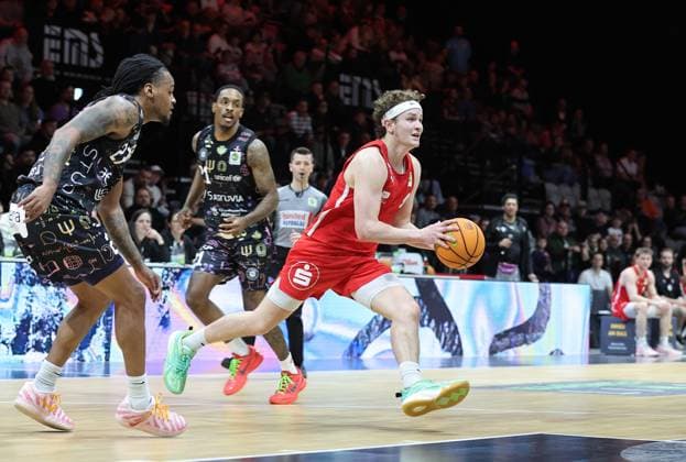 21 03 2026 Basketball Season 2025 2026 2 Bundesliga Pro A 28 Matchday Nuremberg Falcons Basketball Club NBC Uni Baskets Münster Sportfoto Zink DaMa xdaxmax Cartee Dean Whitt 2, Nuremberg Falcons BC NBC