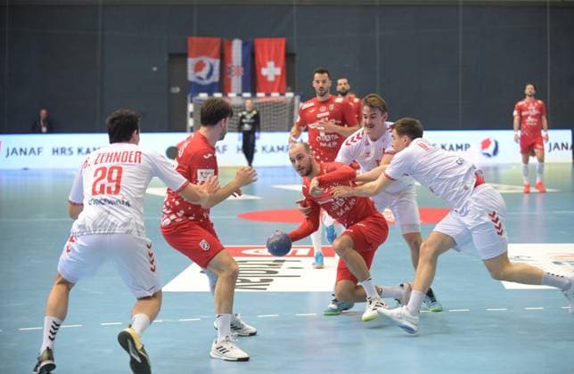 Croatia vs Switzerland Friendly Match 2026 , Sports Hall Gradski Vrt , Osijek, Croatia CRO , 21 03 2026 Ivano Pavlovic Croatia 13 seen in action during Croatia vs Switzerland Friendly Match 2026 , Sports Hall Gradski Vrt , Osijek, Croatia CRO , 21 03 2026 Copyright: xBEAUTIFULxSPORTS Stanusicx