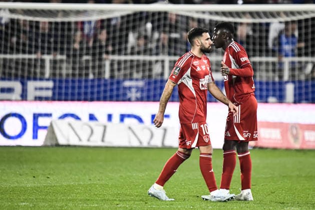 FOOTBALL : AJ Auxerre vs Stade Brestois 29 - Ligue 1 - JournÃ e 27 - 21 03 2026 Deceptions de Romain Del Castillo (Stade Brestois) aprÃ s le but de Danny Namaso (AJ Auxerre) AuxerreFrance  Copyright: xBaptistexAutissierx