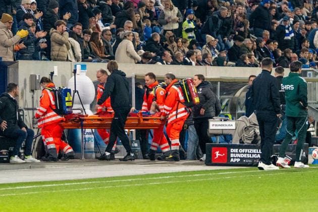 2 Bundesliga SV Darmstadt 98 vs FC Schalke 04, Merck Stadion am Böllenfalltor, 21 03 2026 Injury to Luca Marseiler SV Darmstadt 98, 8 2 Bundesliga SV Darmstadt 98 vs FC Schalke 04, Merck Stadion am Böllenfalltor, 21 03 2026 DFB DFL REGULATIONS PROHIBIT ANY USE OF PHOTOGRAPHS AS IMAGE SEQUENCES AND OR QUASI VIDEO Copyright: xBEAUTILUSxSPORTS Hillx