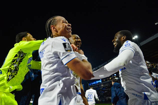 FOOTBALL : AJ Auxerre vs Stade Brestois 29 - Ligue 1 - JournÃ e 27 - 21 03 2026 Joie des joueurs de l™AJ Auxerre apres la victoire contre le Stade Brestois AuxerreFrance  Copyright: xBaptistexAutissierx