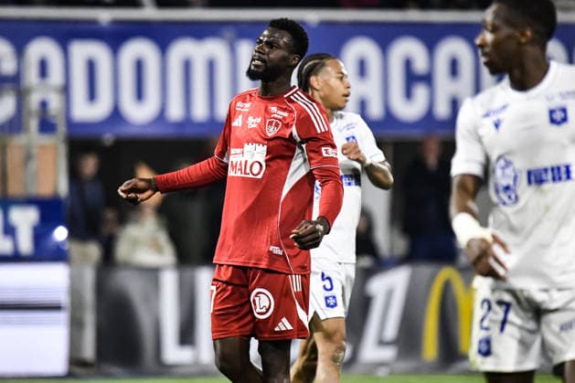 FOOTBALL : AJ Auxerre vs Stade Brestois 29 - Ligue 1 - JournÃ e 27 - 21 03 2026 Mama Balde (Stade Brestois) AuxerreFrance  Copyright: xBaptistexAutissierx