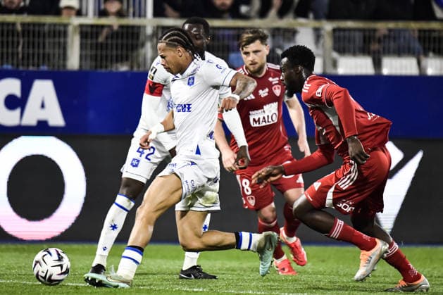 FOOTBALL : AJ Auxerre vs Stade Brestois 29 - Ligue 1 - JournÃ e 27 - 21 03 2026 Kevin Danois (AJ Auxerre) AuxerreFrance  Copyright: xBaptistexAutissierx
