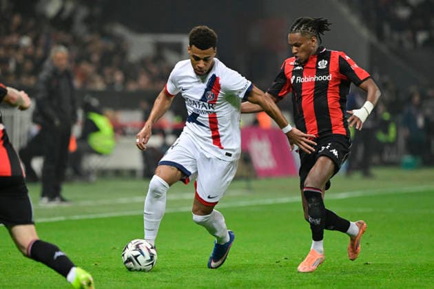FOOTBALL : OGC Nice VS Paris Saint-Germain - Ligue 1 McDonald s - 21 03 2026 DÃ sirÃ DouÃ (PSG) - Ligue 1 McDonald™s match between OGC Nice and Paris Saint Germain on March 21, 2026 at the Allianz Riviera Stadium in Nice. NiceFrance  Copyright: xWilliamxCannarellax