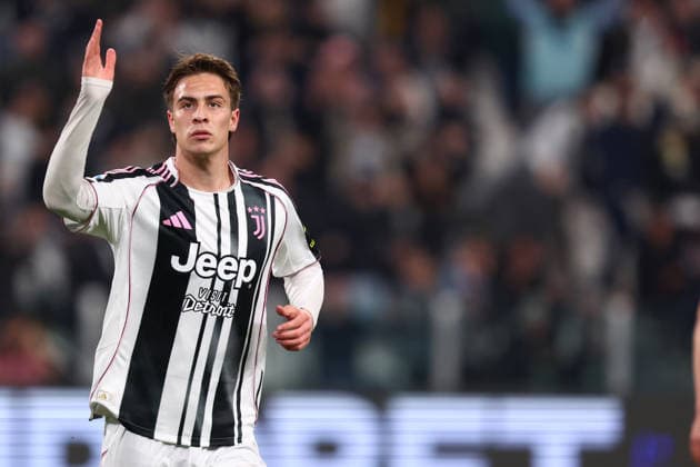 Kenan Yildiz (Juventus Fc) celebrates after scoring his team s first goal, Serie A, Juventus FC v Us Sassuolo , Allianz Stadium, March 21, 2026, Turin, Italy.