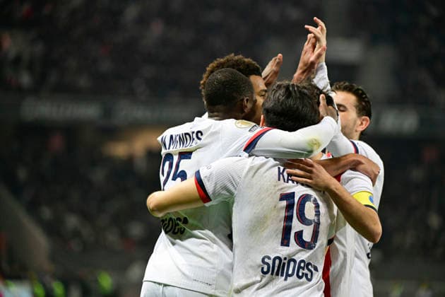 FOOTBALL : OGC Nice VS Paris Saint-Germain - Ligue 1 McDonald s - 21 03 2026 Joy PSG - But Nuno Mendes - Ligue 1 McDonald™s match between OGC Nice and Paris Saint Germain on March 21, 2026 at the Allianz Riviera Stadium in Nice. NiceFrance  Copyright: xWilliamxCannarellax
