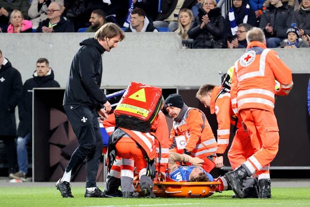 21 03 2026, xtvx, Soccer 2 Bundesliga, SV Darmstadt 98 FC Schalke 04 v l Luca Marseiler SV Darmstadt 98 Violation DFL DFB REGULATIONS PROHIBIT ANY USE OF PHOTOGRAPHS as IMAGE SEQUENCES and or QUASI VIDEO Darmstadt