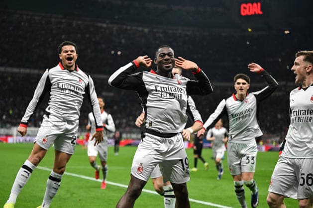 CALCIO - Serie A - AC Milan vs Torino FC Youssouf Fofana of AC Milan celebrating after a goal during the Italian Serie A football match between AC Milan and Torino FC on February 21th, Giuseppe Meazza San Siro Siro stadium in Milan, Italy Milan Italy  Copyright: xIPAxSport ABACAx