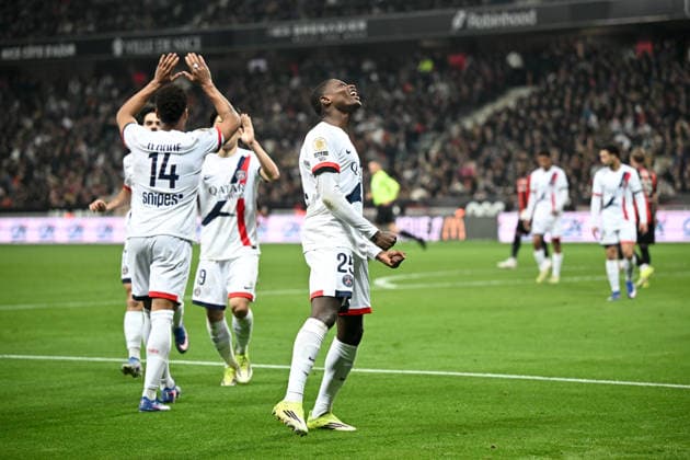 OGC Nice v Paris Saint-Germain - Ligue 1 McDonald s 2025 2026 25 Nuno MENDES (psg) during the Ligue 1 McDonald s match between Nice and Paris Saint-Germain at Allianz Riviera on March 21, 2026 in Nice, France. Nice France  Copyright: xFEPx 776348332