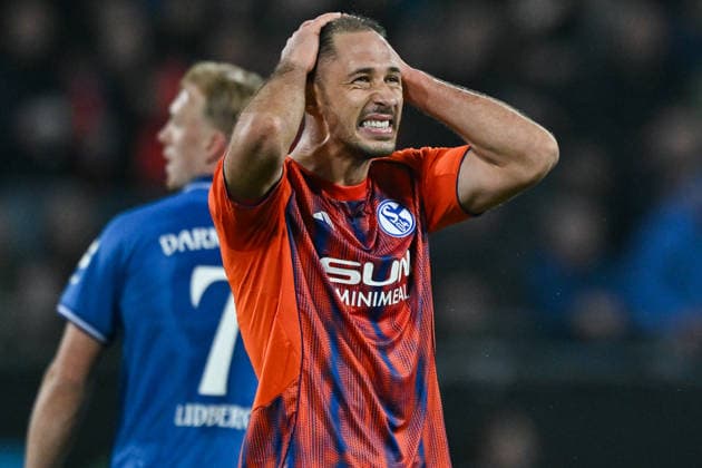 Nikola Katic FC Schalke 04, 25 is disappointed GER, SV Darmstadt 98 vs FC Schalke 04, Soccer 2 Bundesliga, 27 Matchday, Season 2025 2026, 21 03 2026 DFL regulations prohibit any use of photographs as image sequences and or quasi video GER, SV Darmstadt 98 vs FC Schalke 04, Soccer 2 Bundesliga, 27 Matchday, Season 2025 2026, 21 03 2026 Darmstadt Copyright: xEibner-Pressefoto FlorianxWiegandx EP_FWD