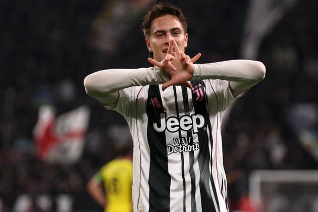 Juventus Fc - Us Sassuolo Kenan Yildiz of Juventus Fc celebrates after scoring a goal during the Serie A match beetween Juventus Fc and Us Sassuolo at Allianz Stadium on March 21, 2026 in Turin, Italy . Torino Allianz Stadium Italy Copyright: xMarcoxCanonierox
