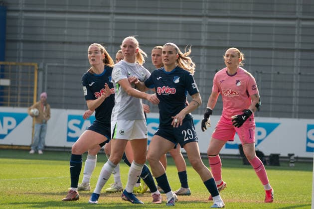 SINSHEIM, GERMANY - MARCH 21: during the Google Pixel Frauen-Bundesliga between TSG Hoffenheim and VfL Wolfsburg at Dietmar-Hopp-Stadion on March 21, 2026 in Sinsheim, Germany. (Photo by Qianru Zhang Press Photo) Copyright: xQianruxZhang SPPx Sportspressphoto_SPR115544