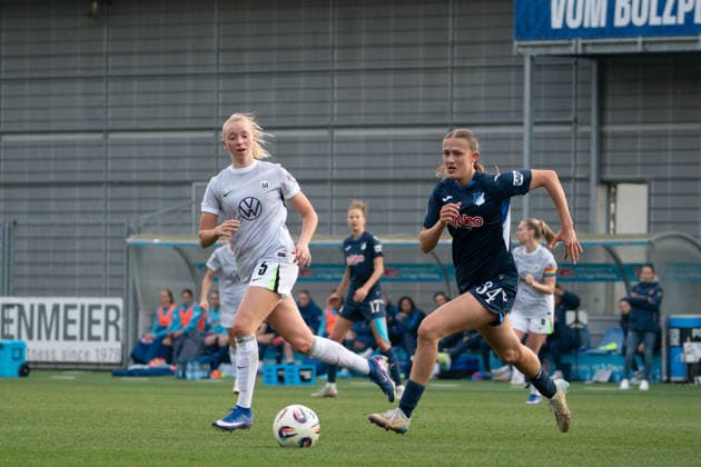 SINSHEIM, GERMANY - MARCH 21: during the Google Pixel Frauen-Bundesliga between TSG Hoffenheim and VfL Wolfsburg at Dietmar-Hopp-Stadion on March 21, 2026 in Sinsheim, Germany. (Photo by Qianru Zhang Press Photo) Copyright: xQianruxZhang SPPx Sportspressphoto_SPR115547