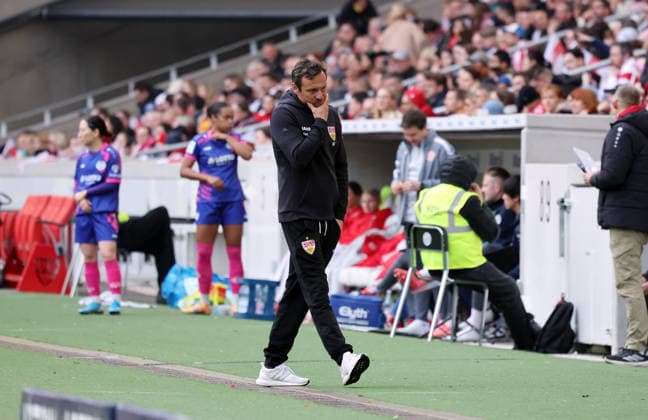 21 03 26 Women VfB Stuttgart 1 FSV Mainz 05 Germany, Stuttgart, 21 03 2026, Football, Women, 2 Bundesliga, Season 2025 2026, VfB Stuttgart 1 FSV Mainz 05 Heiko Gerber Coach VfB Stuttgart