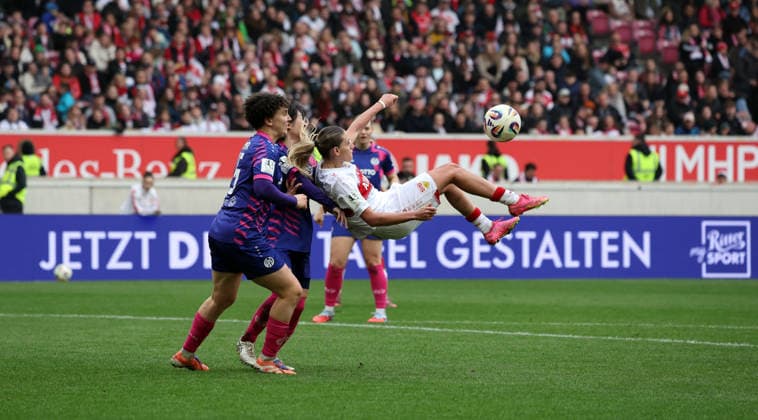 21 03 26 Women VfB Stuttgart 1 FSV Mainz 05 Germany, Stuttgart, 21 03 2026, Football, Women, 2 Bundesliga, Season 2025 2026, VfB Stuttgart 1 FSV Mainz 05 Daphina Redzepi VfB Stuttgart