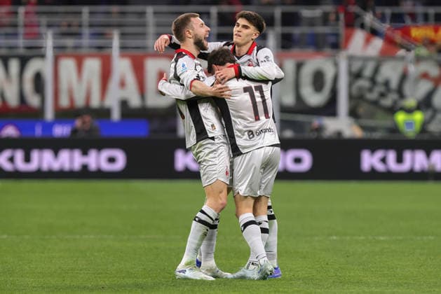 Italy: AC Milan vs Torino FC Italy, Milan, 2026 03 21: Strahinja Pavlovic (AC Milan) scores and celebrates the 1-0 goal at 36 during soccer game AC Milan vs Torino FC, Serie A Enilive 2025-2026 day 30 at San Siro Stadium Italy, Milan, 2026 03 21: AC Milan vs Torino FC, Serie A EniLive 2025 2026 day 30 at San Siro Stadium. Milan Italy Copyright: FabrizioxAndreaxBertani