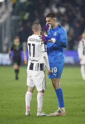 CALCIO - Serie A - Juventus FC vs US Sassuolo Arijanet Muric of US Sassuolo and Edon Zhegrova of Juventus FC during the Italian Serie A, season 2025-2026, football match between Juventus FC and US Sassuolo on 21 March 2026, at Allianz Stadium, Turin, Italy. Photo, Nderim Kaceli Turin Italy  Copyright: xIPAxSport ABACAx