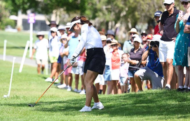 GOLF AUSTRALIAN WPGA, Australia s Hannah Green plays out of the rough on the 7th hole during the final round of the 2026 Australian WPGA Championship at Sanctuary Cove Golf and Country Club on the Gold Coast, Sunday, March 22, 2026. ( NO ARCHIVING, EDITORIAL USE ONLY GOLD COAST QUEENSLAND AUSTRALIA  Copyright: xx 20260322192874970730