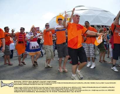 Football, EURO 2012, Netherlands - Denmark, Oranje dominate the fan zone in Kharkiv