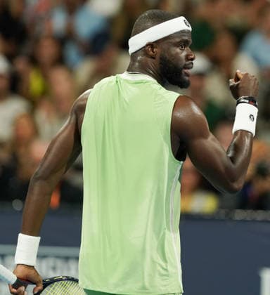 March 21, 2026, Miami Gardens, Florida, USA: Frances Tiafoe (USA) reacts after a point against Arthur Cazaux (not pictured) during the men s singles match at the 2026 Miami Open presented by Itau at Hard Rock Stadium. TENNIS 2026: Miami Open.  - ZUMAw109 20260321_fap_w109_009 Copyright: xDebbyxWongx