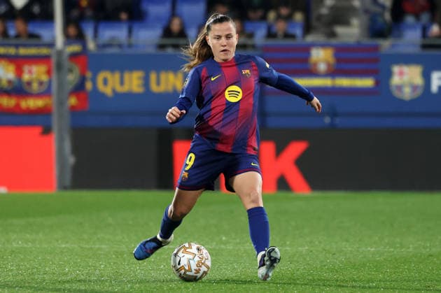 FC Barcelona, Barca Femeni v Athletic Club Femenino - Liga F Moeve Claudia Pina plays during the match between FC Barcelona Femeni and Athletic Club Femenino, corresponding to week 23 of the Liga F Moeve, at the Johan Cruyff Stadium in Barcelona, Spain, on March 21, 2026. Barcelona Barcelona Spain  Copyright: xUrbanandsportx originalFilename:urbanandsport-fcbarcel260321_npsdO.jpg
