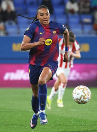 FC Barcelona, Barca Femeni v Athletic Club Femenino - Liga F Moeve Salma Paralluelo plays during the match between FC Barcelona Femeni and Athletic Club Femenino, corresponding to week 23 of the Liga F Moeve, at the Johan Cruyff Stadium in Barcelona, Spain, on March 21, 2026. Barcelona Barcelona Spain  Copyright: xUrbanandsportx originalFilename:urbanandsport-fcbarcel260321_npufb.jpg