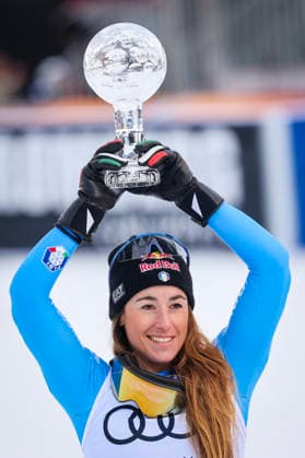 World Cup final Kvitfjell Hafjell Kvitfjell 20260322. Winner Sofia Goggia from Italy during the award ceremony for the women s super-G during the World Cup race in Kvitfjell on Sunday Photo: Geir Olsen NTB Kvitfjell Norway EDITORIAL USE ONLY. RESTRICTED USE FOR BETTING COMPANIES Ref:_SPOHBEd2l-U7Bw.jpg *** World Cup final Kvitfjell Hafjell Kvitfjell 20260322 Winner Sofia Goggia from Italy during the award ceremony for the women s super G during the World Cup race in Kvitfjell on Sunday Photo Geir Olsen NTB Kvitfjell Norway EDITORIAL USE ONLY RESTRICTED USE FOR BETTING COMPANIES  Copyright: xGeirxOlsenx xNTBx