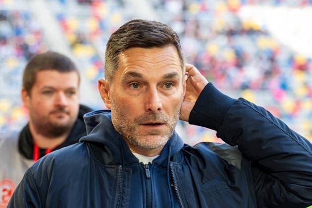 Germany 2 Bundesliga 2025 26 Fortuna Düsseldorf vs Hertha BSC, 27 Matchday 22 03 2026 MERKUR SPIEL ARENA Düsseldorf Crop, close-up, portrait, portrait, single photo Stefan Leitl Head Coach, Hertha BSC Copyright: xOrhanxHabashx