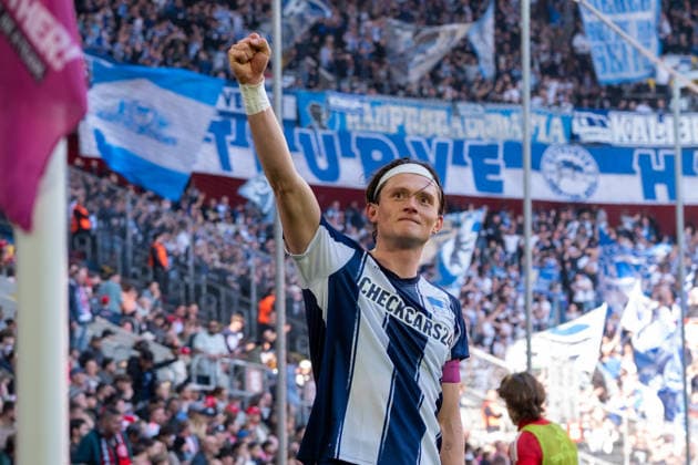 Germany 2 Bundesliga 2025 26 Fortuna Düsseldorf vs Hertha BSC, Matchday 27 22 03 2026 MERKUR SPIEL ARENA Düsseldorf Cheers, enthusiasm, joy, emotion Fabian Reese Hertha BSC,11 Copyright: xOrhanxHabashx