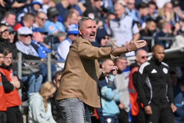 Coach Tim Walter Holstein Kiel 22 03 2026, Soccer 2 Bundesliga, Season 2025 2026, 27 Matchday, VfL Bochum Holstein Kiel DFL regulations prohibit any use of photographs as image sequences and or quasi video Bochum Vonovia Ruhrstadion Nordrhein Westfalen Germany Team2