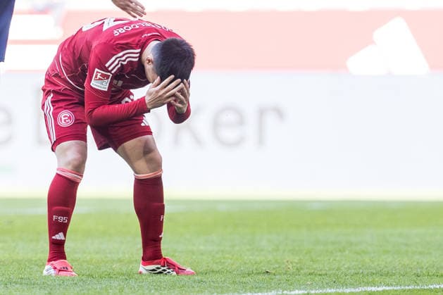 2 Soccer Bundesliga Fortuna Düsseldorf 1895 Hertha BSC Berlin 22 03 2026 Shinta Appelkamp Fortuna Düsseldorf, 23 frustrated after missed chance 2 Soccer Bundesliga, Fortuna Düsseldorf 1895 Hertha BSC Berlin, Düsseldorf, Merkur Spiel Arena on 22 03 2026 DFL REGULATIONS PROHIBIT ANY USE OF PHOTOGRAPHS AS IMAGE SEQUENCES AND OR QUASI VIDEO Copyright: xBEAUTIFULxSPORTS Wunderlx