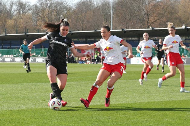 Google Pixel Women Bundesliga, RB Leipzig SC Freiburg 22 03 2026 Svenja Fölmli 9, SC Freiburg vs Andrea Norheim 3, RB Leipzig Soccer, Google Pixel Women Bundesliga, Season 2025 2026, 21 Matchday RB Leipzig vs SC Freiburg on 22 03 2026, Training Center Cottaweg, Leipzig DFB REGULATIONS PROHIBIT ANY USE OF PHOTOGRAPHS AS IMAGE SEQUENCES AND OR QUASI VIDEO Copyright: xBEAUTIFULxSPORTS JanxKaeferx