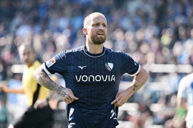 Philipp Hofmann VfL Bochum 22 03 2026, Fußball 2 Bundesliga, Saison 2025 2026, 27 Spieltag, VfL Bochum Holstein Kiel DFL regulations prohibit any use of photographs as image sequences and or quasi video Bochum Vonovia Ruhrstadion Nordrhein Westfalen Germany Team2