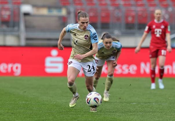 22 03 2026 Soccer Season 2025 2026 1 Women Soccer Bundesliga 21 Matchday 1 FC Nürnberg FCN Club 1 FC Köln Sportfoto Zink DaMa xdaxmax Nastassja Lein 24, 1 FC Nürnberg FCN in attack