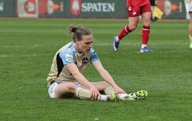 22 03 2026 Soccer Season 2025 2026 1 Womens Soccer Bundesliga 21 Matchday 1 FC Nürnberg FCN Club 1 FC Köln Sportfoto Zink DaMa xdaxmax Nastassja Lein 24, 1 FC Nürnberg FCN disappointed Disappointment on the ground