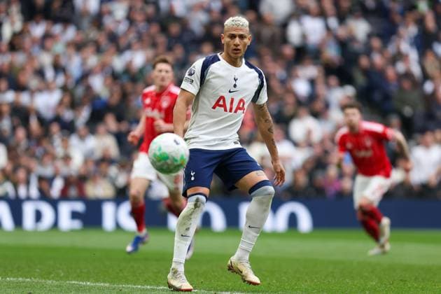 Richarlison of Tottenham Hotspur looks on Tottenham Hotspur v Nottingham Forest, Football, Premier League, Tottenham Hotspur Stadium, London, UK - 22 03 2026 EDITORIAL USE ONLY No use with unauthorised audio, video, data, fixture lists (outside the EU), club league logos or live services. Online in-match use limited to 45 images (+15 in extra time). No use to emulate moving images. No use in betting, games or  Copyright: xAnthonyxHanc Shutterstockx 16785849ak