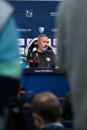 22 03 2026, Football, Bundesliga 2, Matchday 27, VfL Bochum 1848 Holstein Kiel Press conference with coach Tim Walter Holstein Kiel Bochum Vonovia Ruhrstadion NRW Germany xRHR PHOTO DEx Copyright: DennisxEwert RHR-FOTOx RHR-FOTO DE