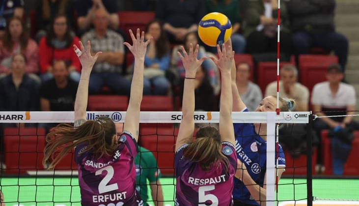 Volleyball, Women, VBL, MTV Stuttgart - Schwarz-Weiß Erfurt