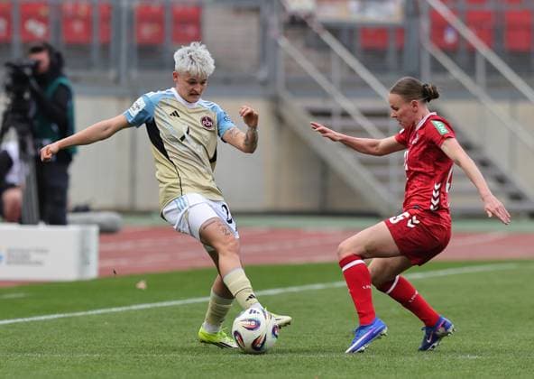 22 03 2026 Soccer Season 2025 2026 1 Womens Soccer Bundesliga 21 Matchday 1 FC Nürnberg FCN Club 1 FC Köln Sportfoto Zink DaMa xdaxmax Aneta Polaskova 26, 1 FC Nürnberg FCN Laura Donhauser 25, 1 FC Köln