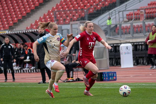 NUREMBERG, GERMANY - MARCH 22: during the Google Pixel Frauen-Bundesliga between 1. FC Nürnberg and 1. FC Köln at Max-Morlock-Stadion on March 22, 2026 in Nuremberg, Germany. (Photo by Qianru Zhang Press Photo) Copyright: xQianruxZhang SPPx Sportspressphoto_SPR116405