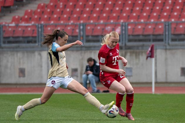 NUREMBERG, GERMANY - MARCH 22: during the Google Pixel Frauen-Bundesliga between 1. FC Nürnberg and 1. FC Köln at Max-Morlock-Stadion on March 22, 2026 in Nuremberg, Germany. (Photo by Qianru Zhang Press Photo) Copyright: xQianruxZhang SPPx Sportspressphoto_SPR116408