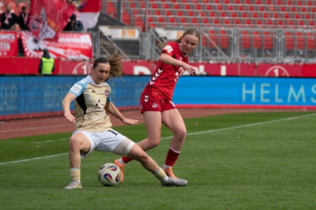 NUREMBERG, GERMANY - MARCH 22: during the Google Pixel Frauen-Bundesliga between 1. FC Nürnberg and 1. FC Köln at Max-Morlock-Stadion on March 22, 2026 in Nuremberg, Germany. (Photo by Qianru Zhang Press Photo) Copyright: xQianruxZhang SPPx Sportspressphoto_SPR116419