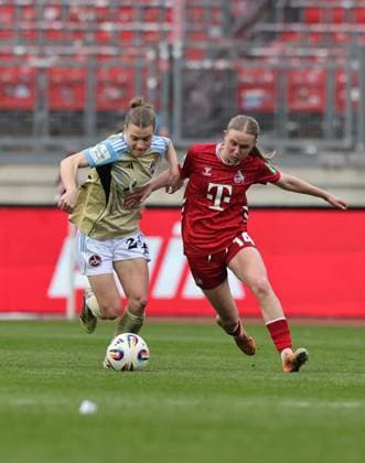 22 03 2026 Soccer Season 2025 2026 1 Women Soccer Bundesliga 21 Matchday 1 FC Nürnberg FCN Club 1 FC Köln Sportfoto Zink DaMa xdaxmax Nastassja Lein 24, 1 FC Nürnberg FCN Carlotta Imping 14, 1 FC Köln