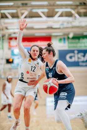 BB 1BL Women Syntainics MBC Lions TK Hannover Luchse Romy Bär GISA Lions MBC during the 2025 2026 season in the DBBL Toyota Bundesliga Syntainics MBC Lions and TK Hannover Luchse at the SWH Arena on March 22, 2026 in Halle Saale, Sachsen Anhalt, Germany