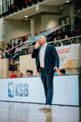 BB 1BL Women Syntainics MBC Lions TK Hannover Luchse Timur Topal GISA Lions MBC during the 2025 2026 season in the DBBL Toyota Bundesliga Syntainics MBC Lions and TK Hannover Luchse at the SWH Arena on March 22, 2026 in Halle Saale, Sachsen Anhalt, Germany