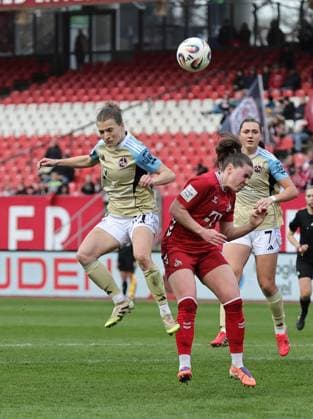 22 03 2026 Soccer Season 2025 2026 1 Women Soccer Bundesliga 21 Matchday 1 FC Nürnberg FCN Club 1 FC Köln Sportfoto Zink DaMa xdaxmax Nastassja Lein 24, 1 FC Nürnberg FCN Adriana Achcinska 9, 1 FC Köln