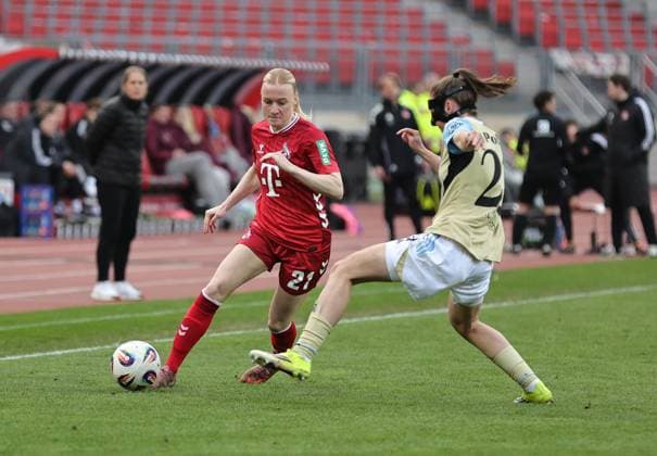 22 03 2026 Soccer Season 2025 2026 1 Women Soccer Bundesliga 21 Matchday 1 FC Nürnberg FCN Club 1 FC Köln Sportfoto Zink DaMa xdaxmax Anna Gerhardt 21, 1 FC Köln Julia Pollak 22, 1 FC Nürnberg FCN