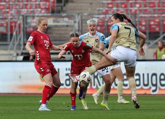 22 03 2026 Soccer Season 2025 2026 1 Womens Soccer Bundesliga 21 Matchday 1 FC Nürnberg FCN Club 1 FC Köln Sportfoto Zink DaMa xdaxmax Pauline Marie Bremer 11, 1 FC Köln Laura Donhauser 25, 1 FC Köln Aneta Polaskova 26, 1 FC Nürnberg FCN Leia Varley 7, 1 FC Nürnberg FCN
