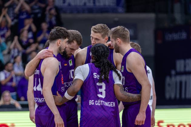 ProA, BG Goettingen vs Artland Dragons, Sparkassen Arena Goettingen 22 03 2026 ProA, Goettingen, Germany 22 03 2026 BG Goettingen, Barmer ProA 2 Basketball Bundesliga, Match of BG Goettingen vs Artland Dragons, Sparkassen Arena Goettingen Copyright: xBEAUTIFULxSPORTS Freudensteinx
