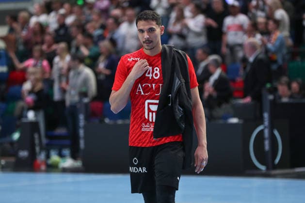 22 03 2026, xgox, handball, European Championship qualification, Germany Egypt emspor v l Mohab Saied Egypt, 48 disappointed, looks disappointed, disappointed Bremen